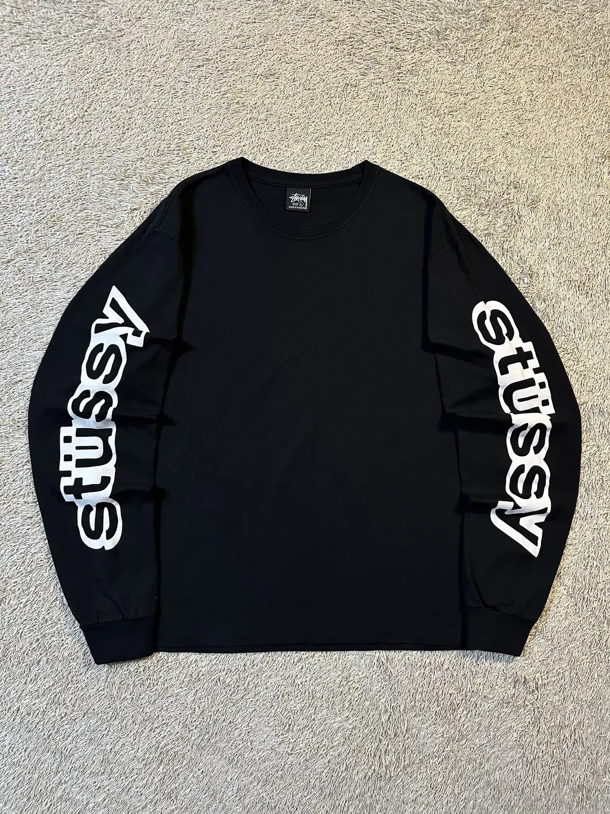 [L] 스투시 STUSSY 사이드웨이 롱슬리브 블랙